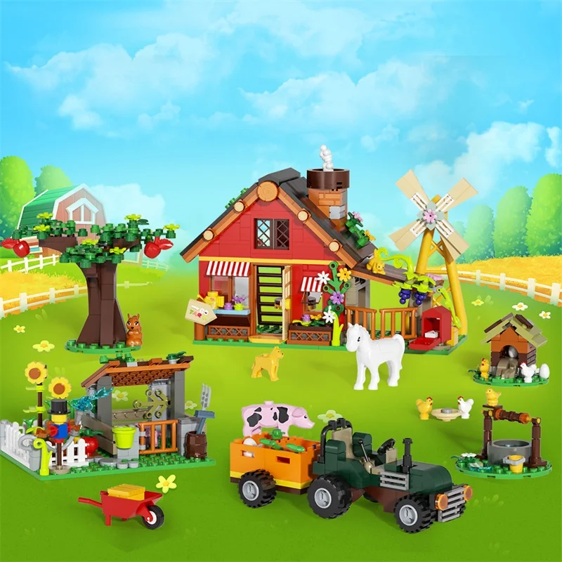 Farming Agriculture Model - Creative Windmill Farm House Building Blocks
