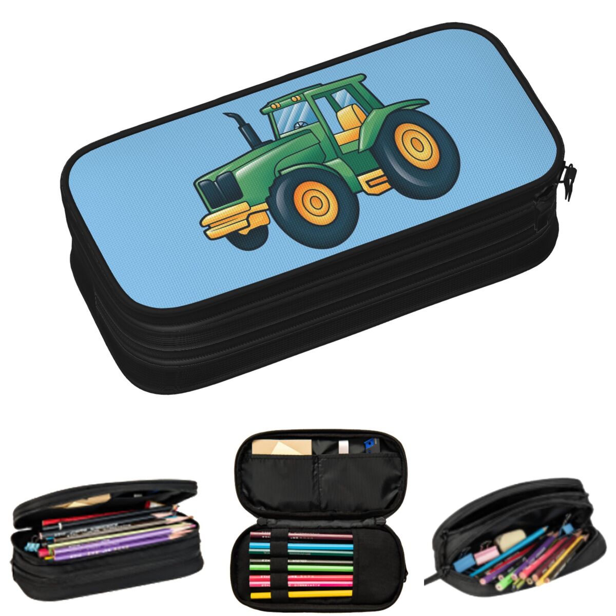 Agriculture Farming Cartoon - Cartoon Agricultural Tractor On The Farm