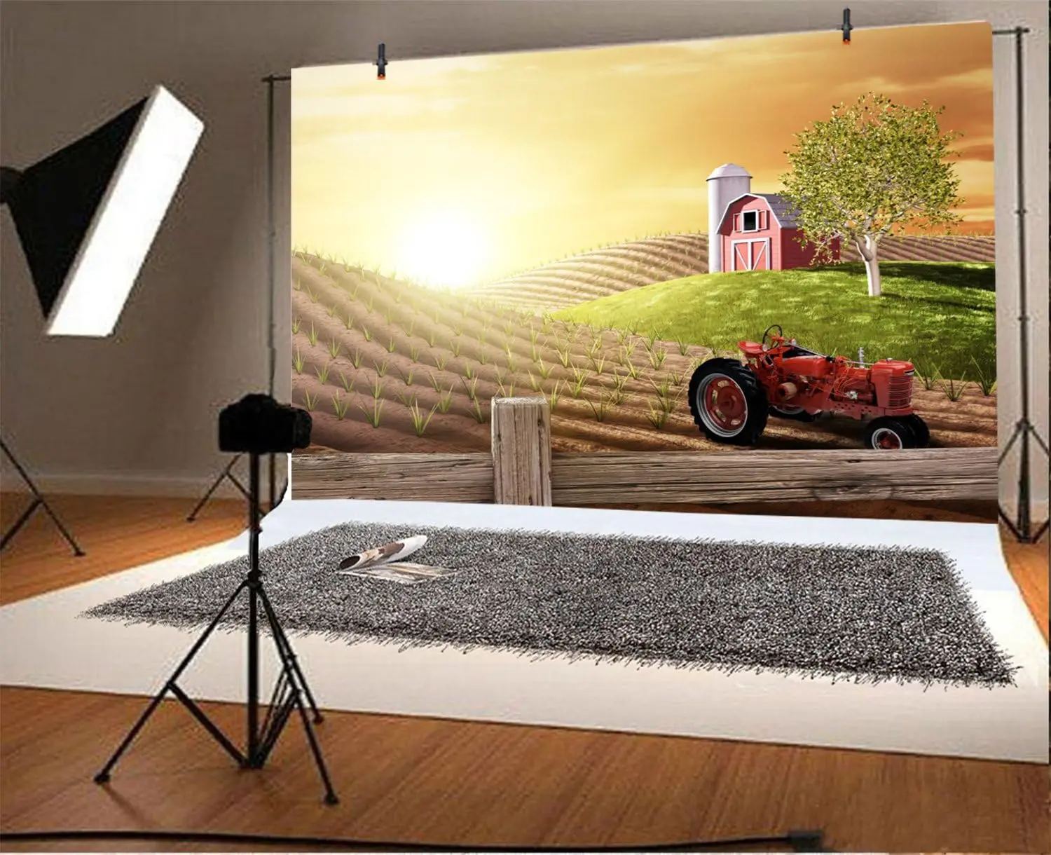 Morning Busy Farm Fresh Sunris - Agriculture Farming Background ulasan dan harga