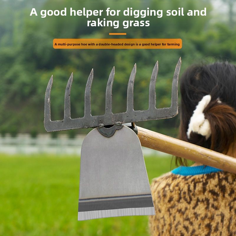 Dual Purpose Farm Hoe Rake Hig - Soil Tilling Cultivator ulasan dan harga