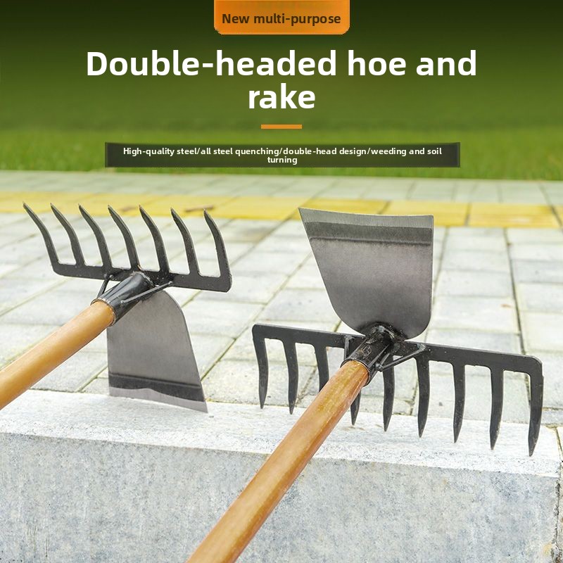 Dual Purpose Farm Hoe Rake Hig - Soil Tilling Cultivator ulasan dan harga