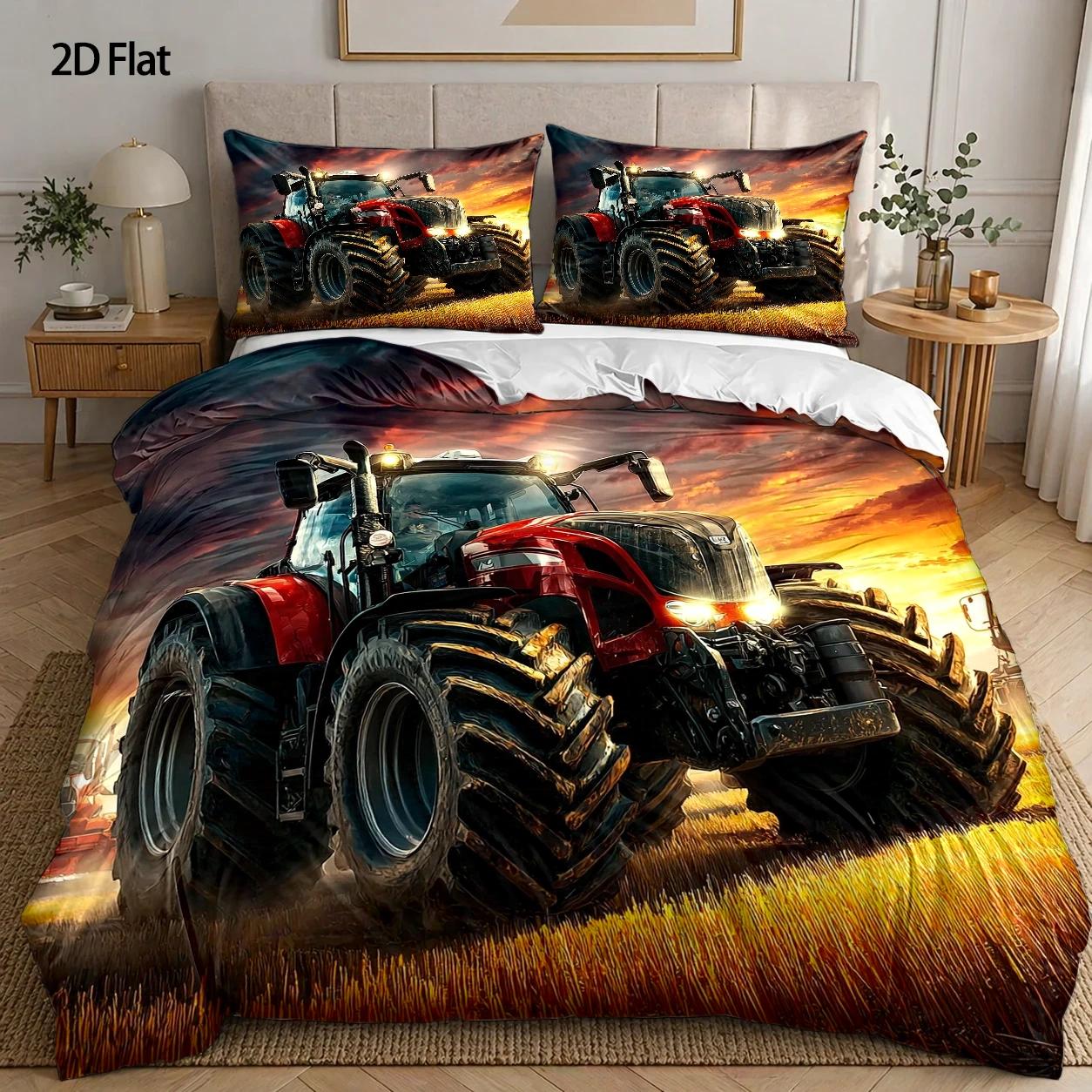 3-Piece Quilt Cover Set, 1 Qui - Agriculture Farming Cartoon ulasan dan harga