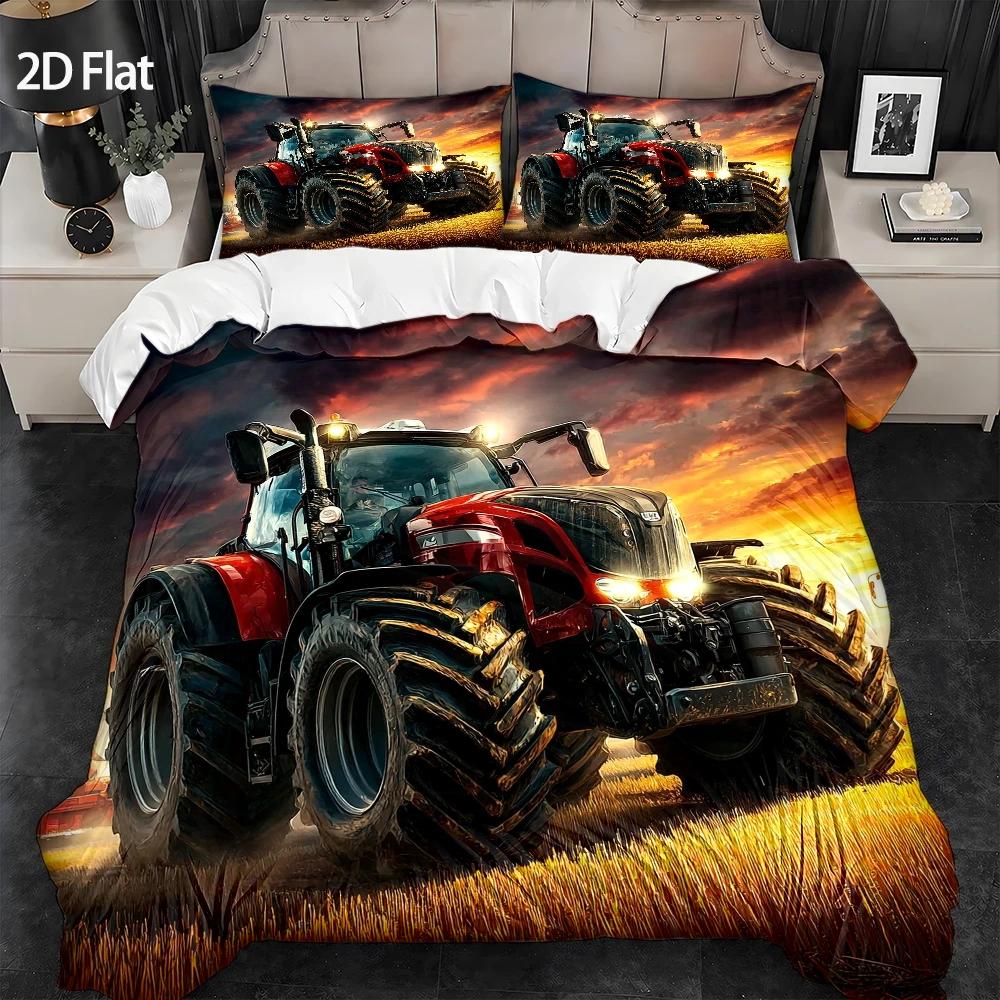 3-Piece Quilt Cover Set, 1 Qui - Agriculture Farming Cartoon ulasan dan harga