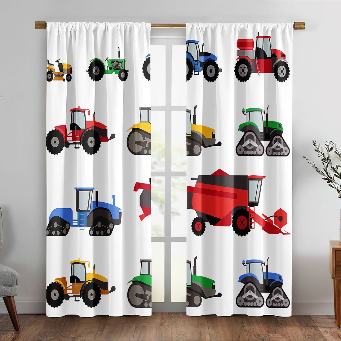 Cartoon Tractor Curtain Colorf - Agriculture Farming Cartoon ulasan dan harga
