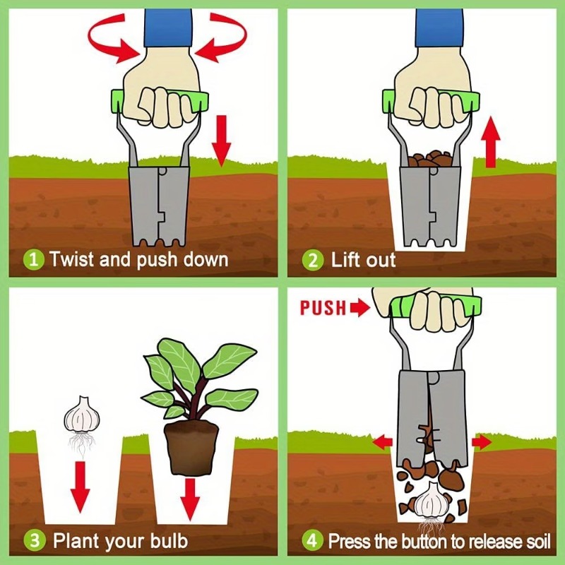1-5PCS Handle Seedling Transpl - Vegetable Transplanter ulasan dan harga