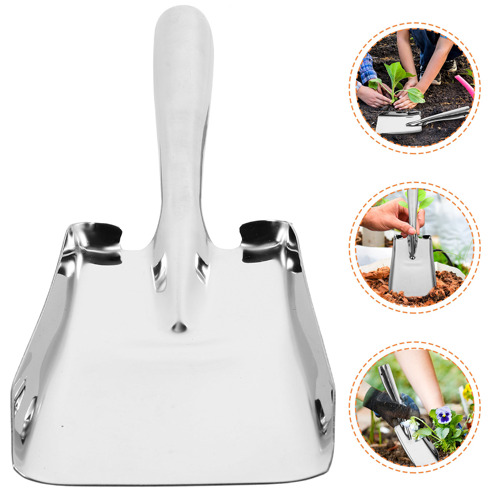 Thicken Stainless Steel Shovel - Vegetable Transplanter ulasan dan harga