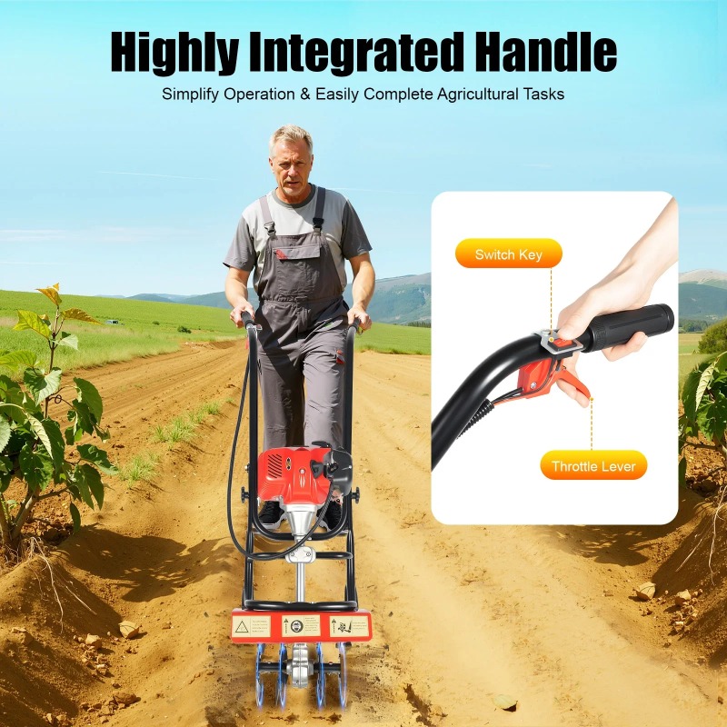 Tiller,52CC 2 Stroke Garden Cu - Soil Tilling Cultivator ulasan dan harga